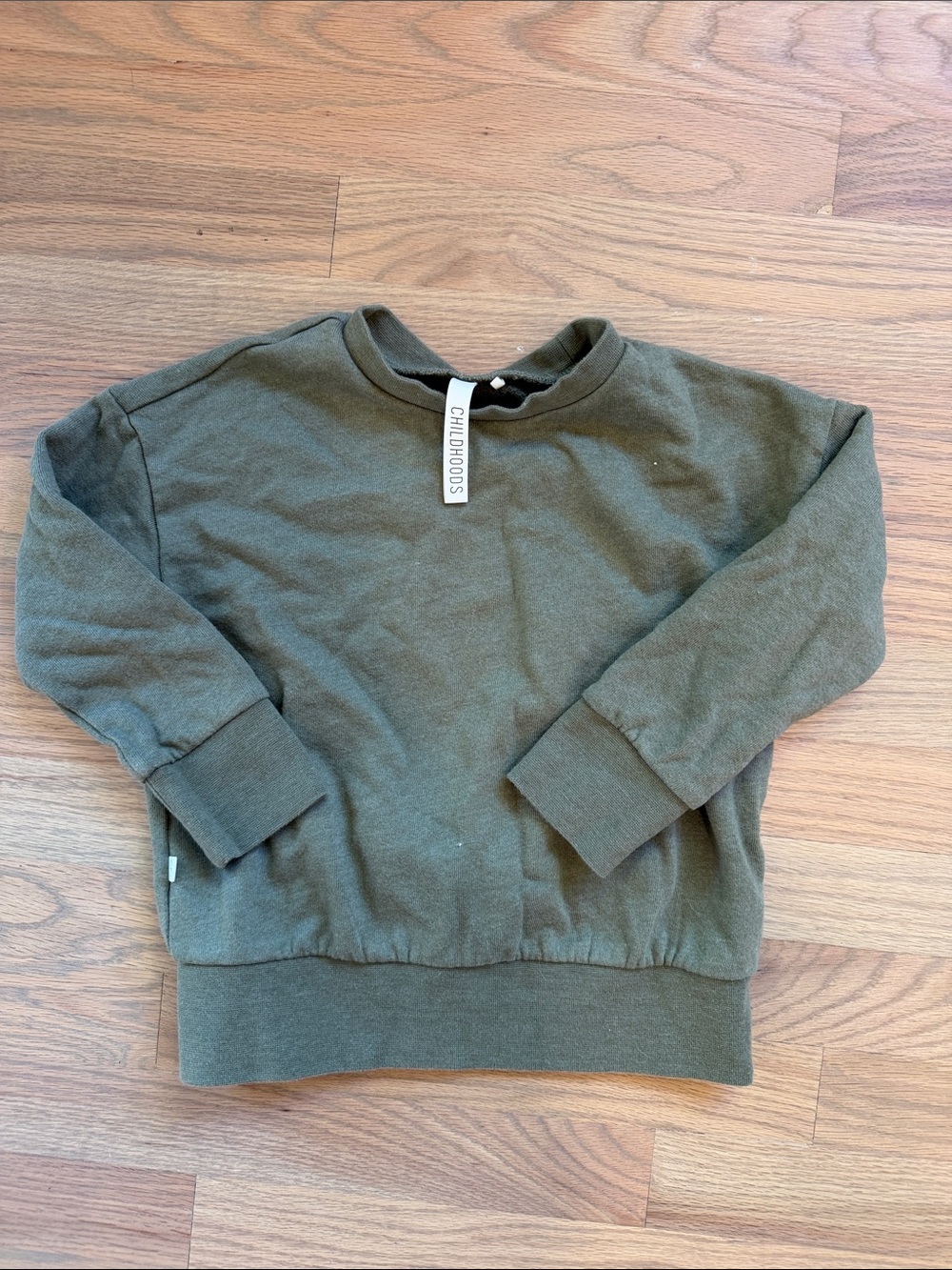 Childhoods Clothing Olive Green Kids Crew Sweatshirt Boys 4T NWOT